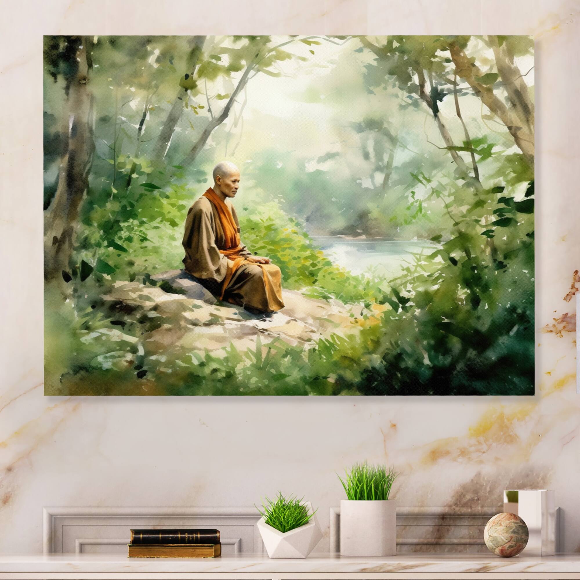 Designart "Buddha To Enlightenment" Buddhism Metal Wall Decor Bed